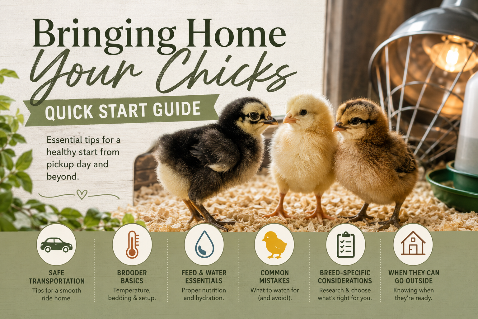 Bringing Home Your Chicks: Quick Start Guide