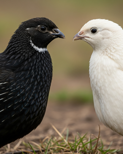 Black and White Edition Quail hatching eggs