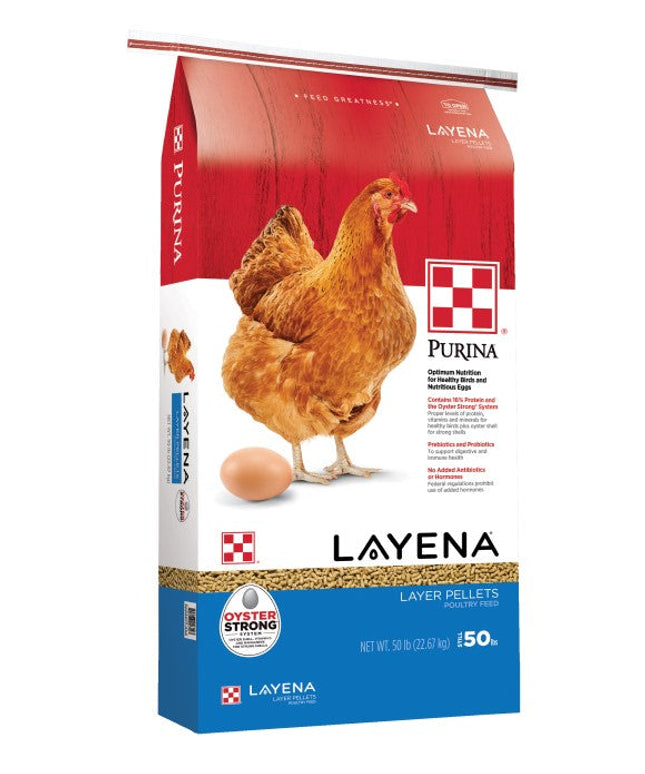 Purina Layena Poultry Feed, Pellet, 25 lb Bag