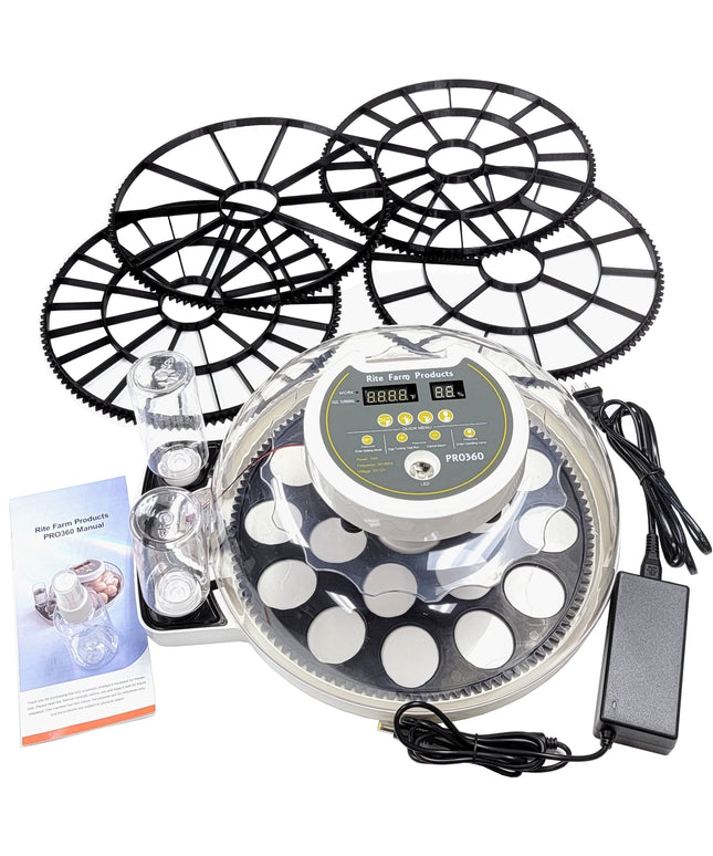 PRO 360 Rite Farm Products 21 Chicken Egg Incubator & or Optional Egg Turner Trays