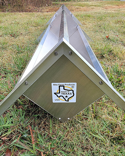 96 Inch 8 Ft Welded Aluminum Sheep & Goat V Trough Feeder with Anchors USA Made