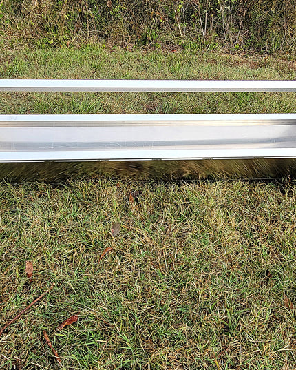 48 Inch 4 Ft Welded Aluminum Sheep & Goat V Trough Feeder with Anchors USA Made