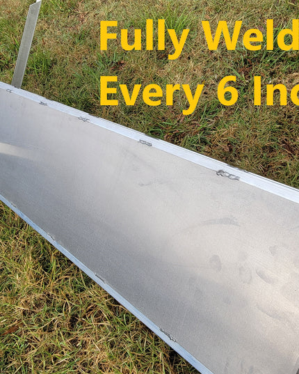 48 Inch 4 Ft Welded Aluminum Sheep & Goat V Trough Feeder with Anchors USA Made