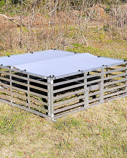 Rite Farm Products Aluminum 5'X5' Mobile Broiler Chicken Tractor Coop Poultry Meat Bird