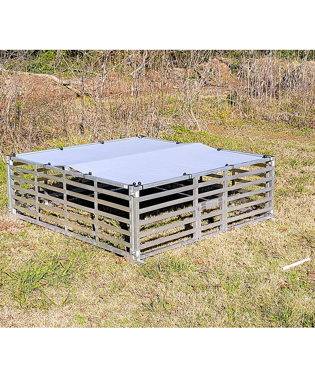 Rite Farm Products Aluminum 5'X5' Mobile Broiler Chicken Tractor Coop Poultry Meat Bird