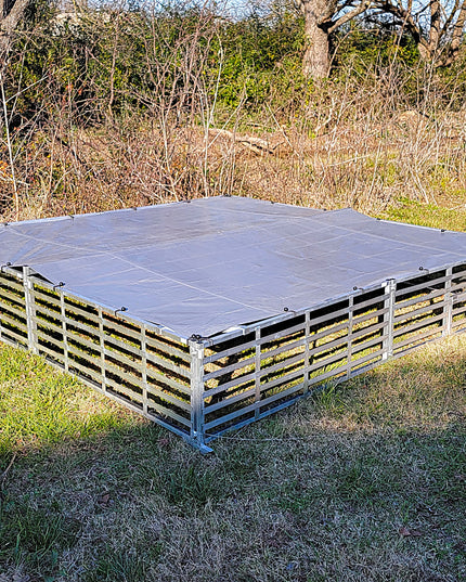 Rite Farm Products Aluminum 10'X10' Mobile Broiler Chicken Tractor Coop Poultry Meat Bird