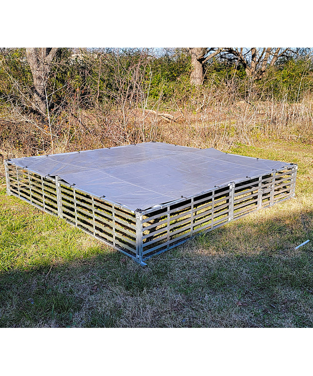 Rite Farm Products Aluminum 10'X10' Mobile Broiler Chicken Tractor Coop Poultry Meat Bird
