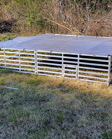 Rite Farm Products Aluminum 10'X10' Mobile Broiler Chicken Tractor Coop Poultry Meat Bird