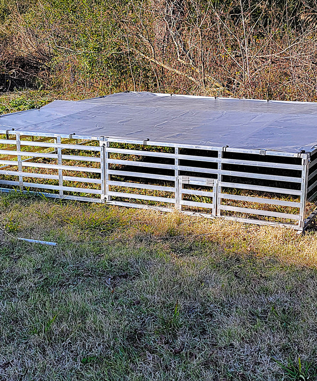 Rite Farm Products Aluminum 10'X10' Mobile Broiler Chicken Tractor Coop Poultry Meat Bird