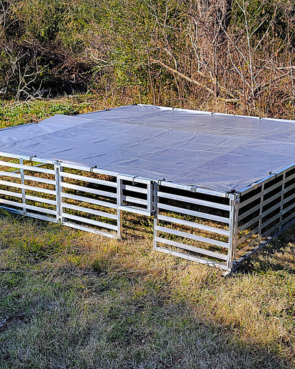 Rite Farm Products Aluminum 10'X10' Mobile Broiler Chicken Tractor Coop Poultry Meat Bird