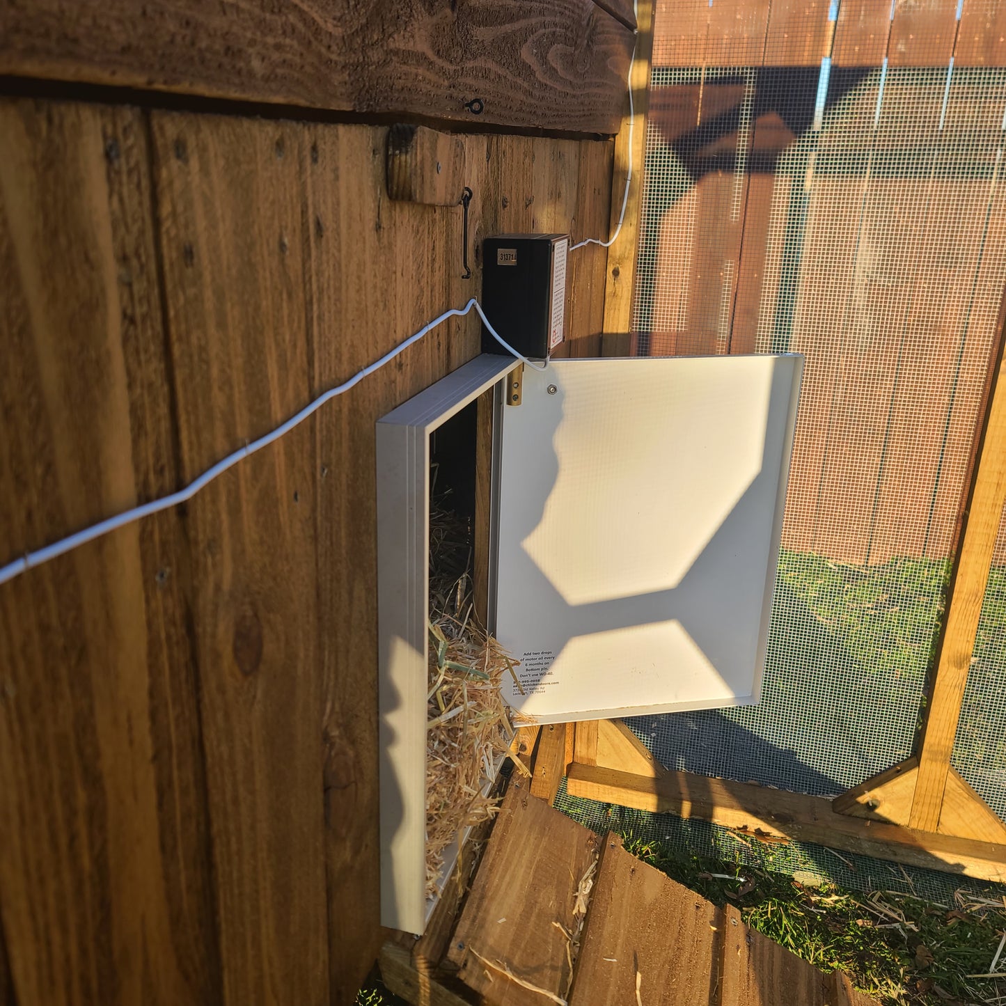 Premium Solar Powered Chicken Coop Door with Battery Back Up