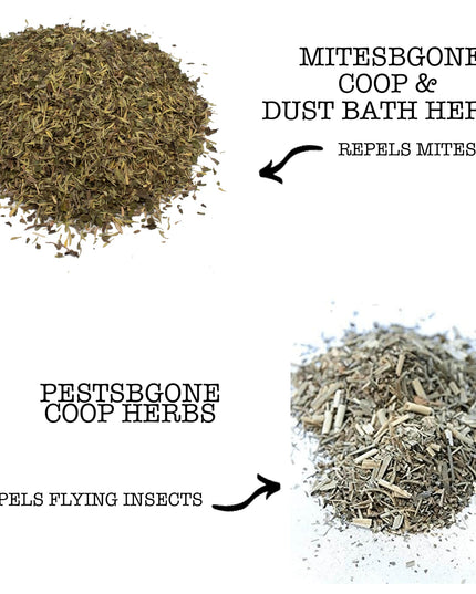 MitesBGone & PestsBGone Coop Herbs Bundle - 2 Blends In Bundle To Repel Pests