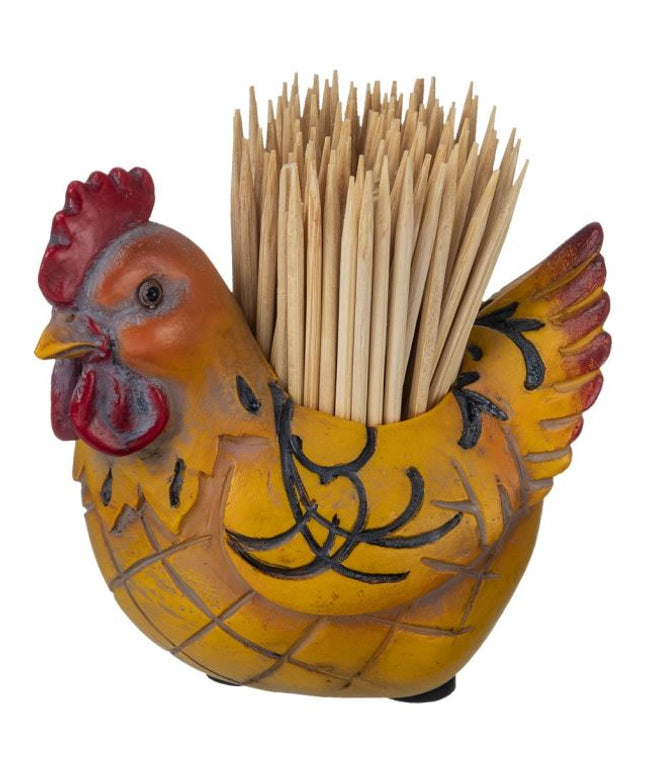 CHICKEN TOOTHPICK HOLDER - YELLOW