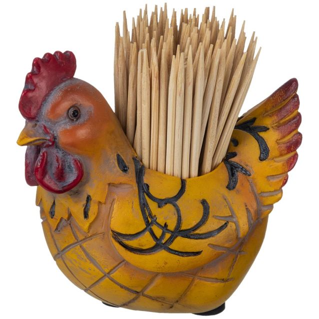 CHICKEN TOOTHPICK HOLDER - YELLOW