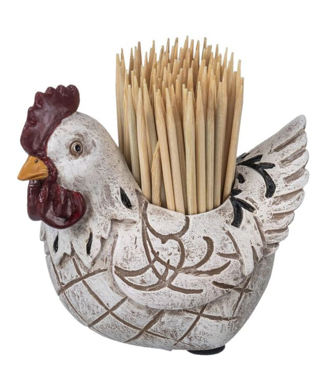 CHICKEN TOOTHPICK HOLDER - WHITE
