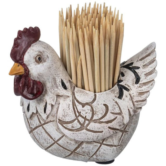 CHICKEN TOOTHPICK HOLDER - WHITE