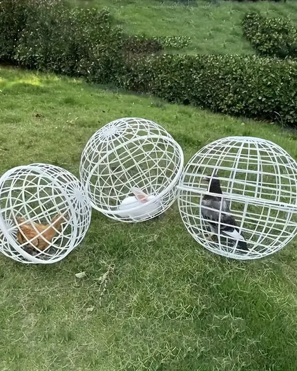 Rolling Plastic Chicken Cage