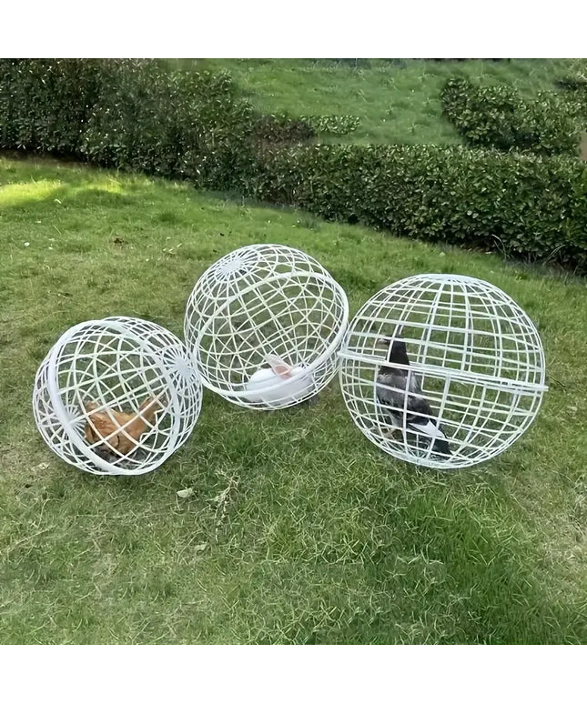 Rolling Plastic Chicken Cage