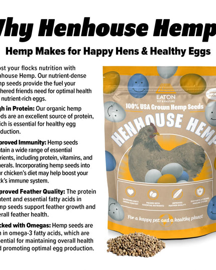 Henhouse Hemp - Omegify your Eggs, the Organic Way! 4 lb