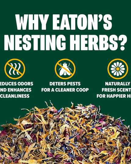 Premium Nesting Herbs, Aromatic Blend for Nesting Boxes & Chicken Coop, Natural Refresher & Pest Deterrent