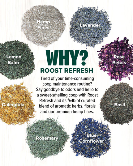 Roost Refresh, Hemp & Herb Blend, Coop Freshness Made Easy (5 LB)