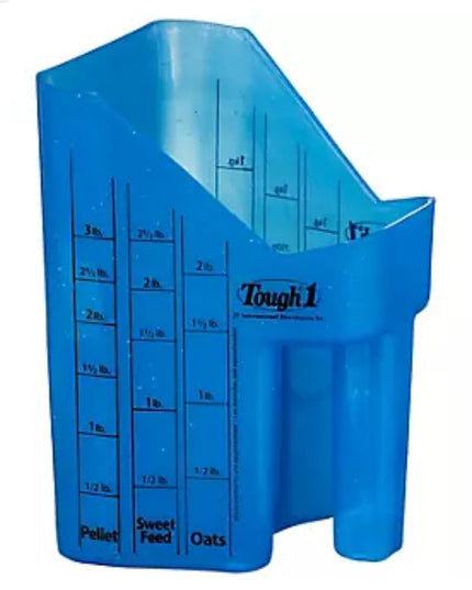 Tough1® Feed Scoop with Measurements – Blue