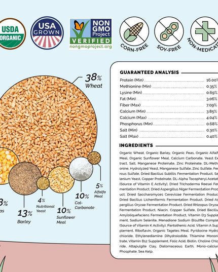 Big Flock Bundle | 2 Months of Organic Feed, Grit & Oyster Shell for 20 Layer Hens