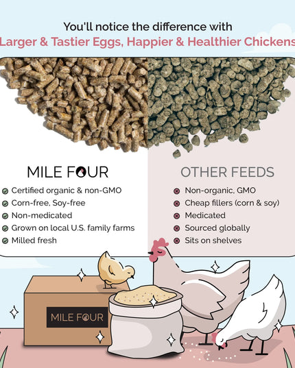 Big Flock Bundle | 2 Months of Organic Feed, Grit & Oyster Shell for 20 Layer Hens