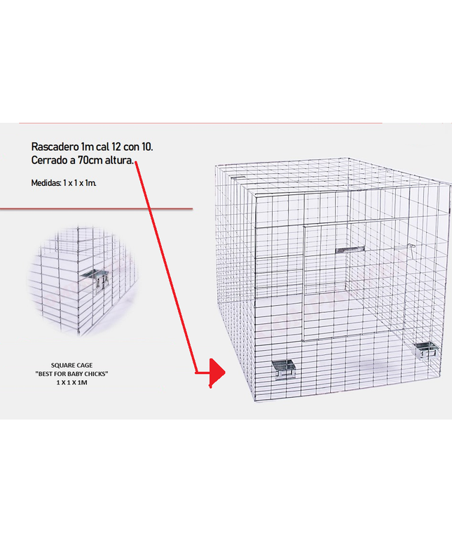 SQUARE CHICKEN CAGE (JAULA GALLINAS/GALLOS/POLLITOS) - BEST FOR BABY CHICKS - (cuadros chicos)