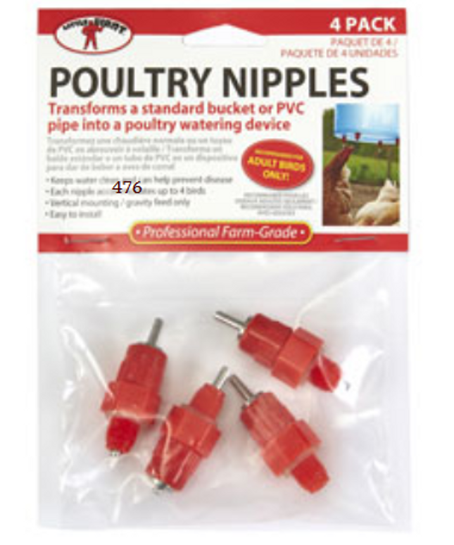 Little Giant: Poultry Nipple 4-Pack