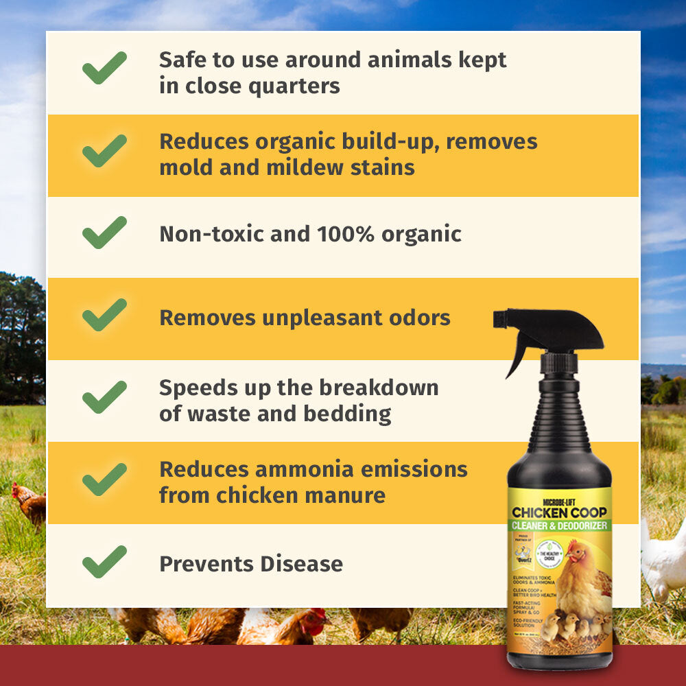 Chicken Cleaner Microbe-Lift Chicken Coop Cleaner & Deodorizer - 32 oz – Wise County ...