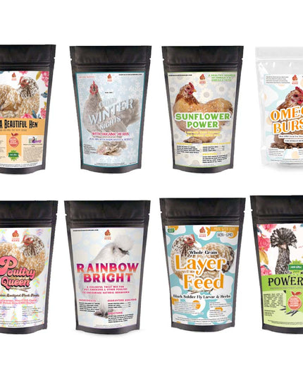 Chicken Treat Sampler Bundle - 8 Different Treats In One Box! (10 Pounds Total)
