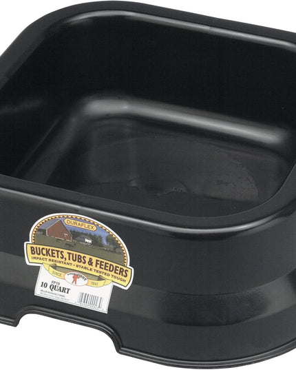 Black Plastic Feed Pan, 10 qt