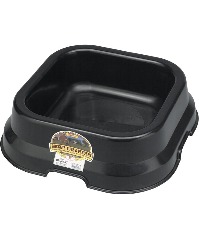 Black Plastic Feed Pan, 10 qt