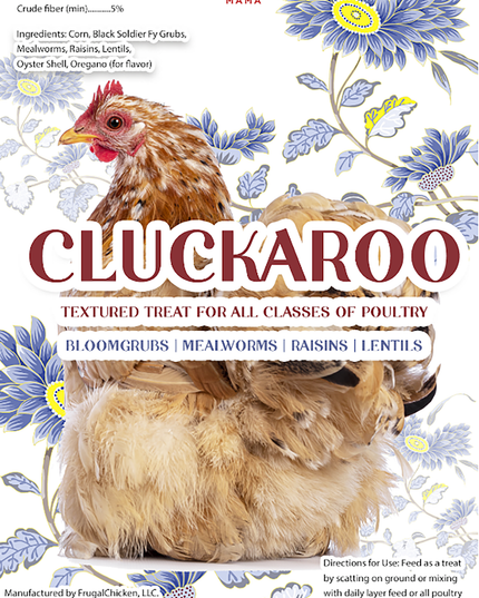 CLUCKAROO Textured Herbal & Dried Insect Treat For Pet Chickens