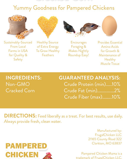Premium Cracked Corn - Grown in Missouri for Pet Chickens