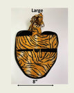 L (most chickens and ducks) / Tiger Stripe / Wrap around