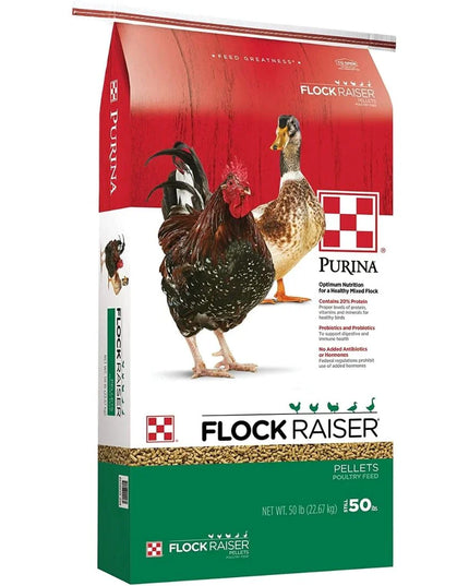 Purina Flock Raiser Pellet Poultry Feed, 50 lb. Bag