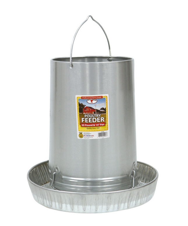 Little Giant: Poultry Feeder Hanging 30lb W/14" Pan