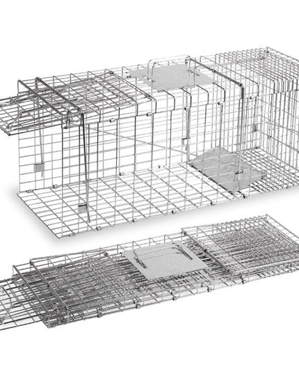 Large Foldable Live Animal Cage Trap – Humane Cat & Wildlife Trap