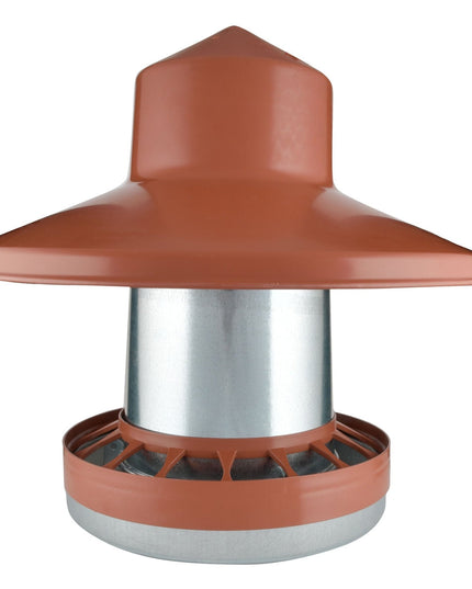 Hanging Galvanized Metal Chicken Feeder & Accessories
