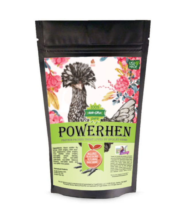 PowerHen (TM) High Protein Treat With Mealworms, Black Soldier Fly Larvae, & Herbs For Backyard Chickens