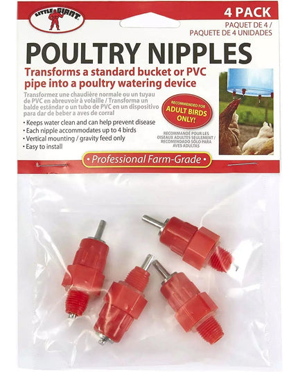 Poultry Nipples, 4 pk