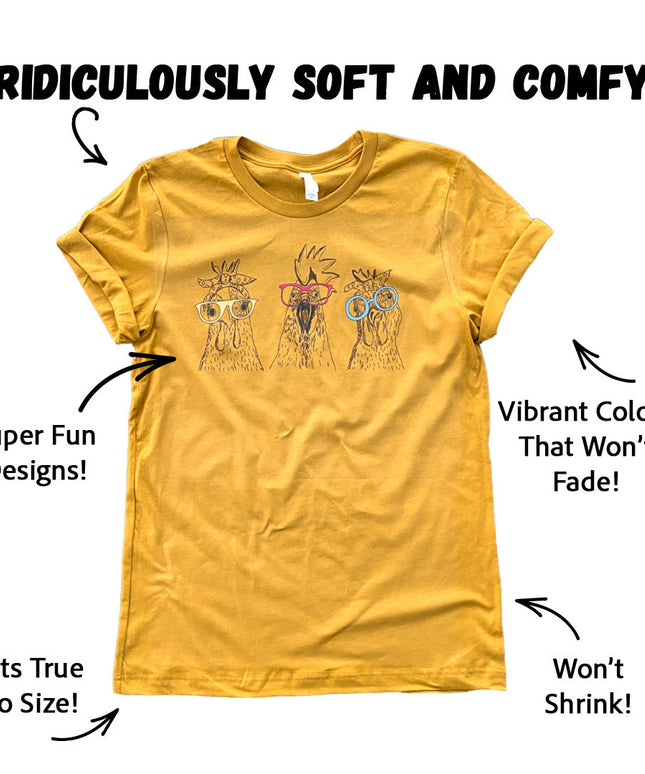 Chicken Glasses - T-Shirt