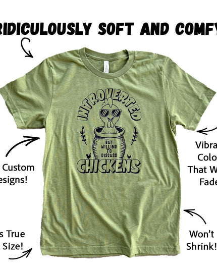 Introverted, But Willing to Discuss Chickens - T-Shirt