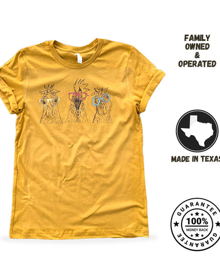 Chicken Glasses - T-Shirt
