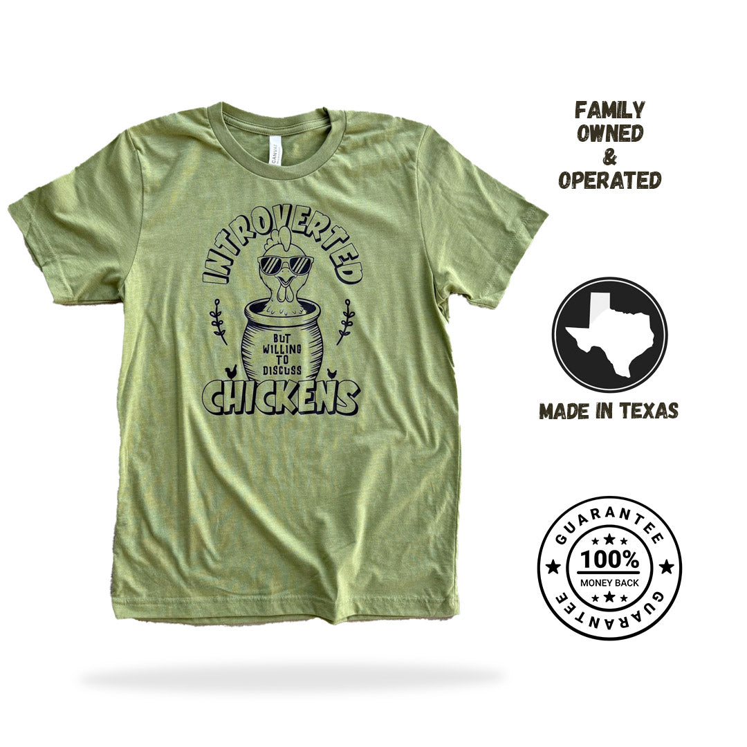 Introverted, But Willing to Discuss Chickens - T-Shirt