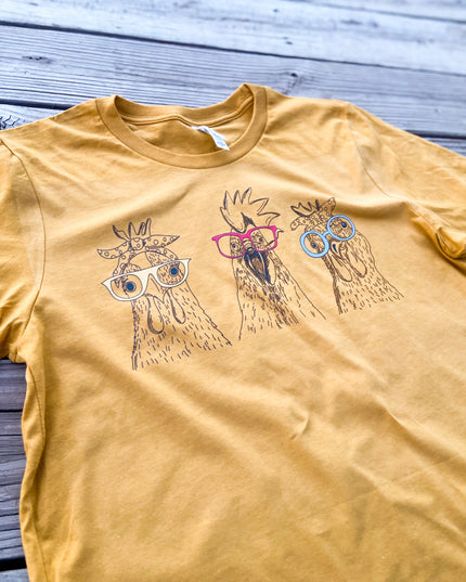 Chicken Glasses - T-Shirt
