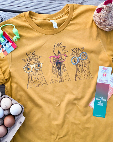 Chicken Glasses - T-Shirt