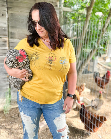 Chicken Glasses - T-Shirt